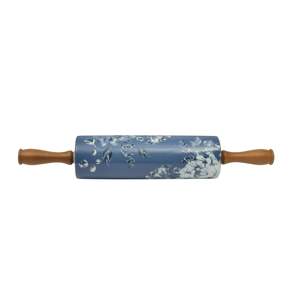 💜 New 2025 The Pioneer Woman Delilah Blue and White Floral Rolling Pin